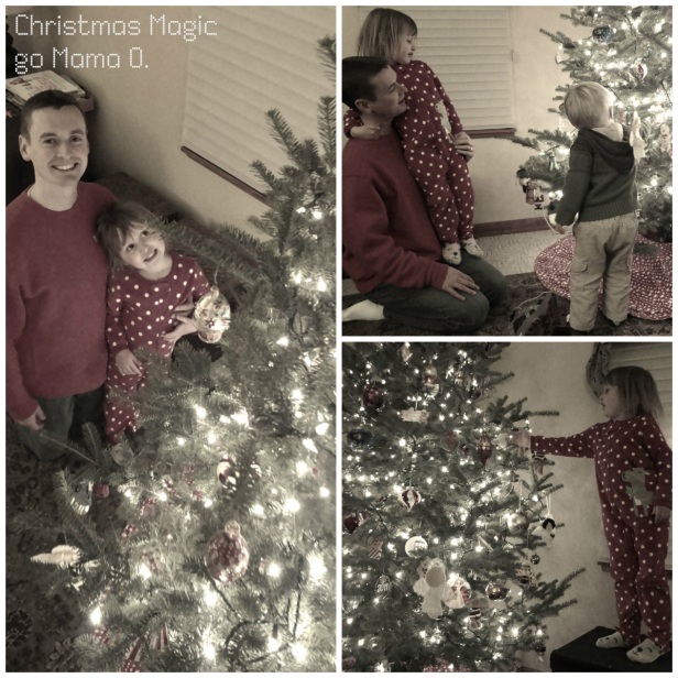 enjoying our Christmas tree as a family
