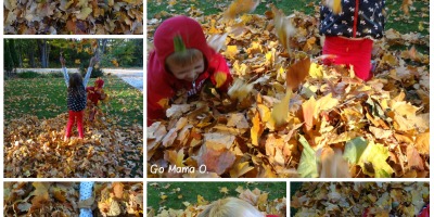 Go Mama O. Playing in the Leaves